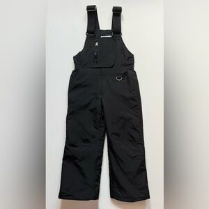 Slalom Toddler Unisex Black Snow Bib Overalls - Medium